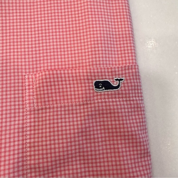 Vineyard Vines Men’s Button Down Shirt Classic Fit Tucker Pink Check Sz XL - Picture 8 of 9